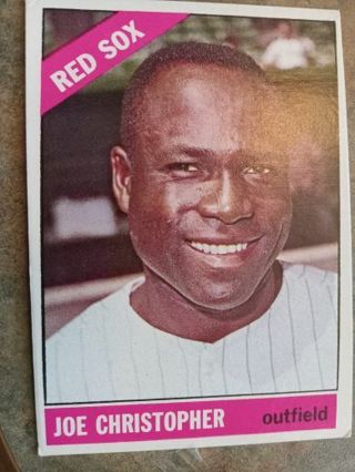 1966 T.C.G JOE CHRISTOPHER BOSTON RED SOX BASEBALL CARD# 343