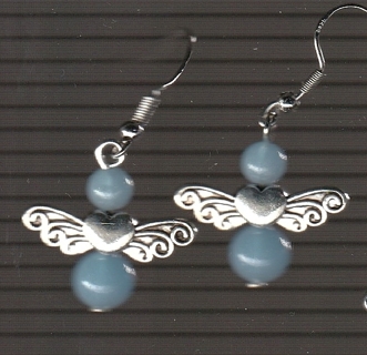 SP BLUE GLOW IN THE DARK ANGEL EARRINGS (PLEASE READ DESCRIPTION)