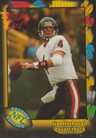 1991 Wild Card #64 - JIM HARBAUGH