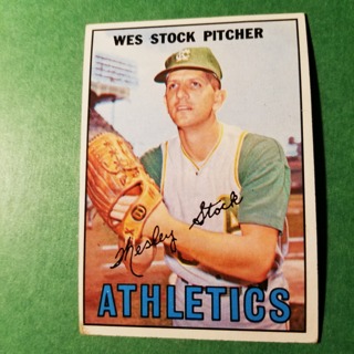 1967 - TOPPS BASEBALL CARD NO. 74 - WES STOCK - A'S