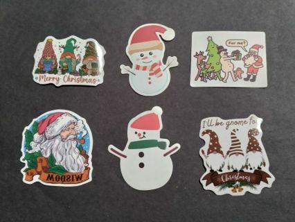 6 Vinyl Stickers Christmas