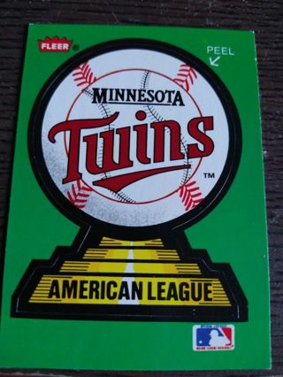 Minnesota Twins Stickers Fleer