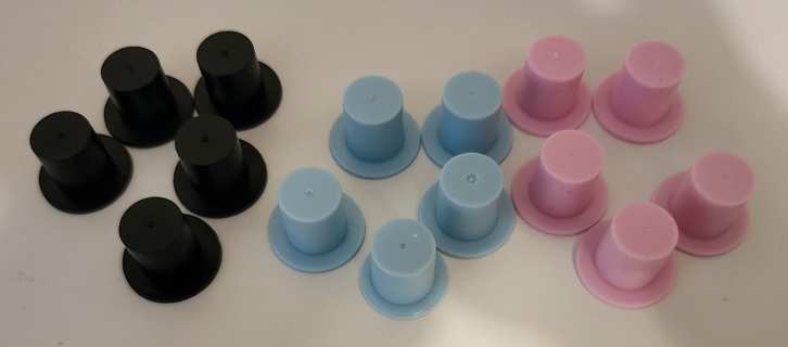 NEW - Set of 30 - Small Hard Plastic Top Hats