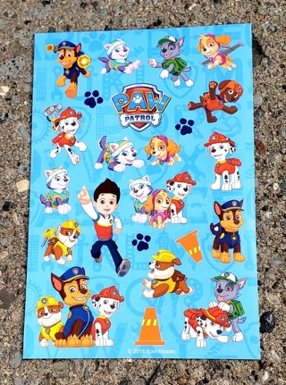 PAW PATROL GLOSSY STICKERS 2 SHEETS