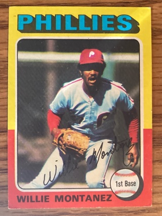 1975 Topps Willie Montañez baseball card 