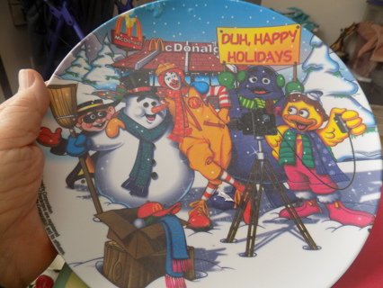 Vintage 2001 Ronald McDonald Collection melamine plate Duh, Happy Holidays