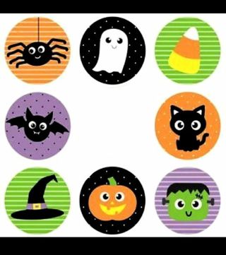 ➡️NEW⭕(8) 1" HALLOWEEN STICKERS!!