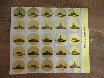NEW sheet of "PROVO TEMPLE" stickers