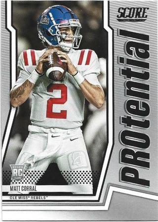 2022 SCORE MATT CORAL PROTENTIAL INSERT ROOKIE CARD