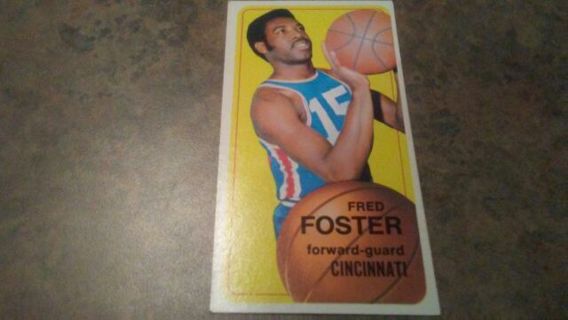 1970/71 T.C.G. FRED FOSTER CINCINNATI HUGE BASKETBALL CARD# 53. OVER 4 1/2 INCHES TALL BY 2 1/2 WIDE