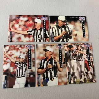 (9) 1991 Pro Set NFL Officials Card Lot