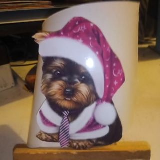 Christmas Yorkshire Terrier- Design Magnet