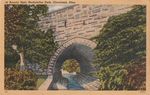 Vintage Used Postcard: u: 1946 Rockefeller Park, Cleveland, OH