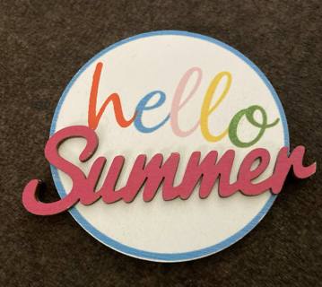 Hello Summer Wooden Fridge Magnet