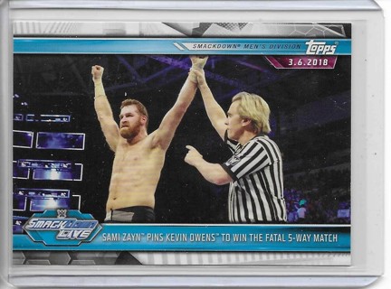 2019 Topps WWF/WWE Sami Zayn Pins Kevin Owens Card #88