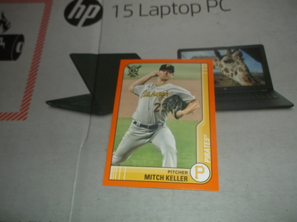 mlb  2021 Topps Big League  Mitch Keller  orange   parallel  card  #  184   Pittsburgh Pirates 