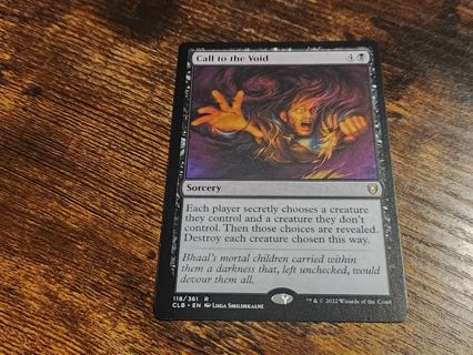 Magic the gathering mtg Call to the void rare card Baldurs Gate