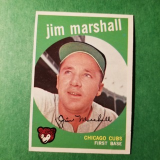  1959 - TOPPS EXMT - NRMT BASEBALL - CARD NO. 153 - JIM MARSHALL  - CUBS