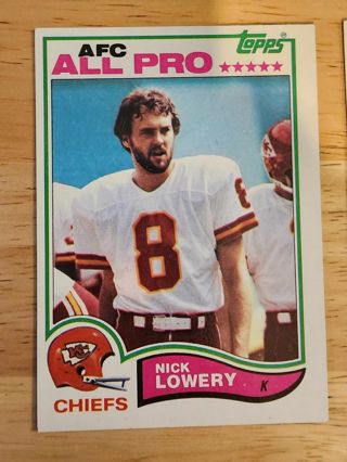 82 Topps Nick Lowery #120