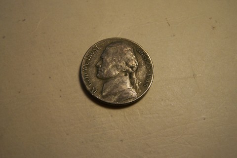 Silver 1945-P Jefferson War Nickel WWII