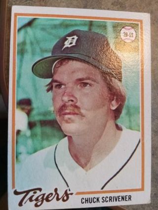 1978 TOPPS CHUCK SCRIVENER DETROIT TIGERS BASEBALL CARD# 94