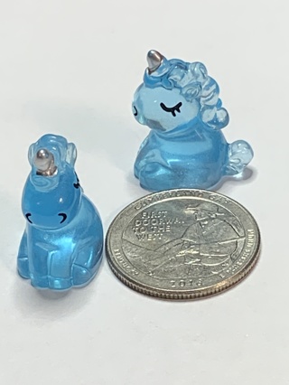 UNICORNS~#5~BLUE~SET OF 2 UNICORNS~GLOW IN THE DARK~FREE SHIPPING!