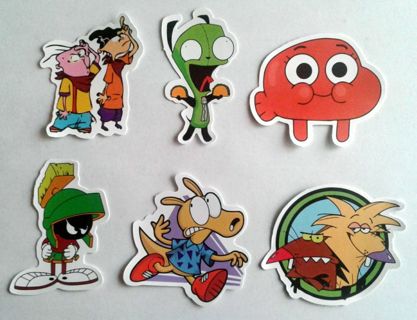 Six Cartoon Character Stickers #5