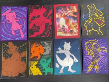 Lot of 5 random Pokémon card protector sleeves 