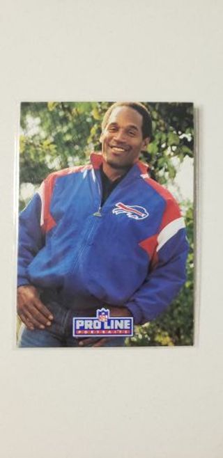 1991 NFL pro Line Football card O.J.Simpson Buffalo Bills