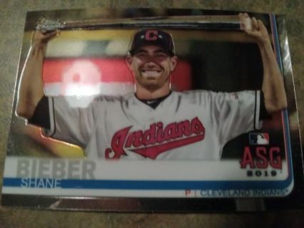 2019 TOPPS CHROME SHANE BIEBER CLEVELAND INDIANS BASEBALL CARD# 100