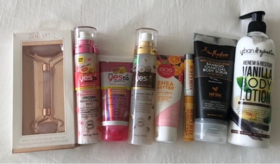 NEW Burt’s Bees EOS Shea Moisture Yes To Unicorn Lotion Toner Lip Balm Mask Scrub Rose Quartz Roller