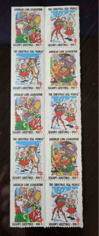 1988 Christmas Seals - New