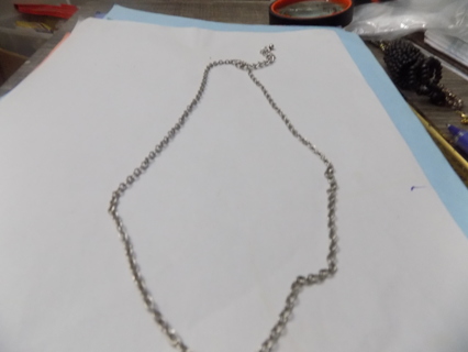 Silvertone chain with extension chain