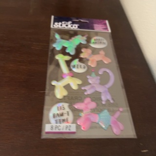 Sticko dimensional balloon animal stickers 