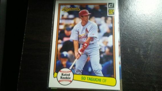 2002 DONRUSS ORIGINAL RATED ROOKIE SO TAGUCHI ST. LOUIS CARDINALS BASEBALL CARD# 1