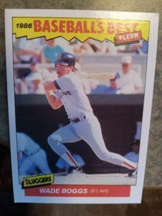 1988 FLEER BASEBALLS BEST SLUGGERS WADE BOGGS NEW YORK YANKEES BASEBALL CARD# 2 OF 44