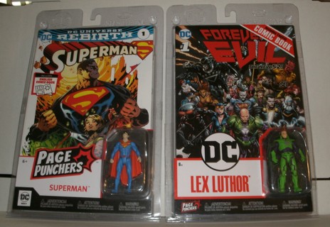  McFarlane Toys Superman + Lex Luthor w/ Dc Comic Dc Page Punchers 3" Figure