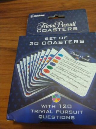 Trivial pursuit coasters
