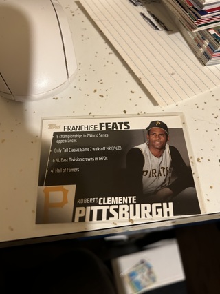 2019 topps franchise feats roberto clemente