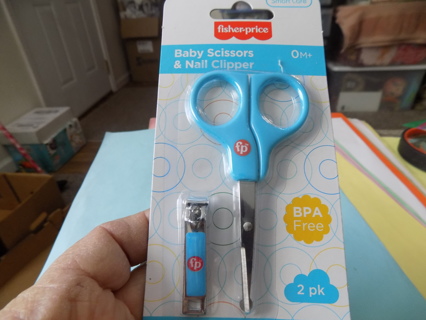 NIP Fisher Price baby scissors and nail clipper OMT