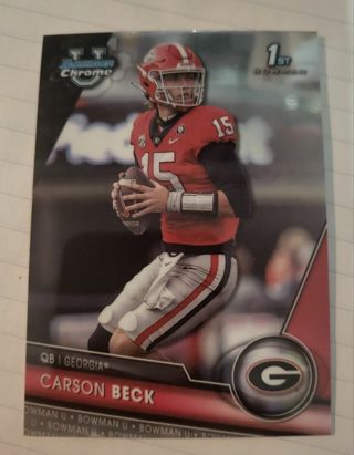 2023 Bowman U Carson Beck Rookie Card Georgia Bulldogs