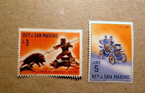  2 - MNH OG San Marino Postage Stamps. 