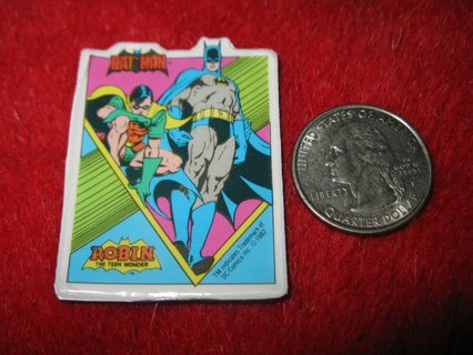 Vintage 1982 Cartoon Refrigerator Magnet: DC Comics Batman & Robin The Teen Wonder Posing