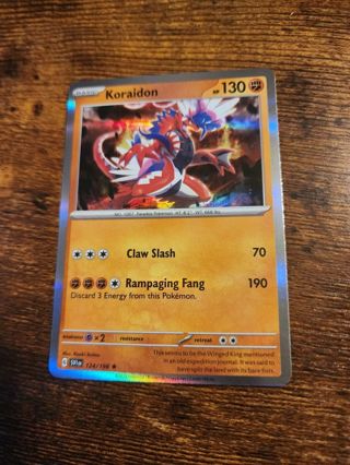 Pokemon Koraidon holo rare 124/198