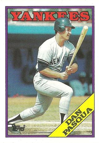 Dan Pasqua 1988 Topps New York Yankees