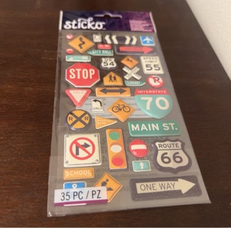 Sticko dimensional road sign stickers 