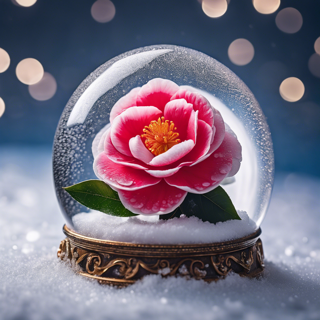 Listia Digital Collectible: Camellia in a Snow Storm