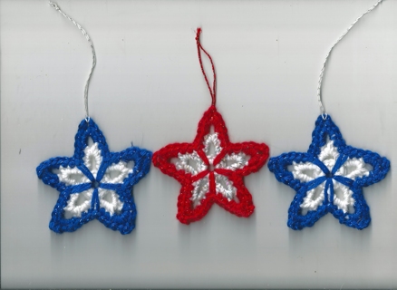 Handcrocheted 4th of July Stars - 3