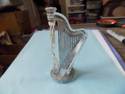 5 inch tall acrylic harp musical instrument ornament # 1