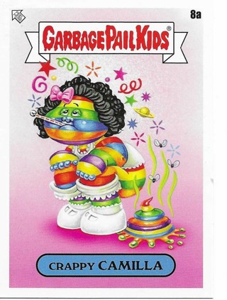 Brand New 2022 Topps Garbage Pail Kids Crappy Camilla Sticker From the Book Worms Set 